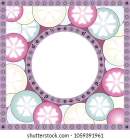 Vector simple floral invitation card