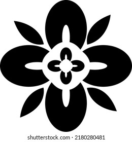 Vector Simple Flower Illustration On White Background..eps
