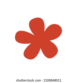 Vector simple flower on a white background