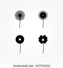Vector Simple Flower Shapes Set