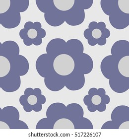 Vector simple flowers seamless  pattern.