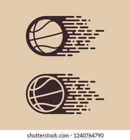 Vector simple flying basketball