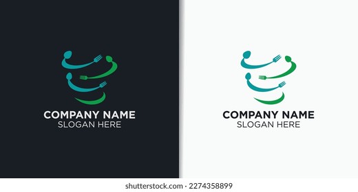 Vector simple food logo designs template, restaurant logo symbol logo symbol icon