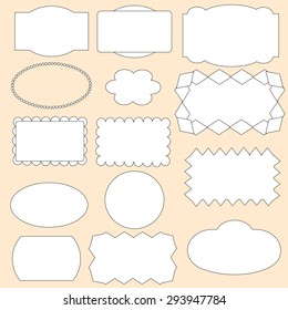 vector simple frames for cards. Easy for edit