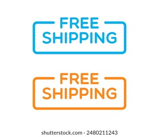 Vector Simple Free Shipping Labels