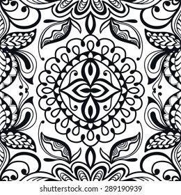 Vector simple geometric background seamless pattern. Tribal ethnic ornament.