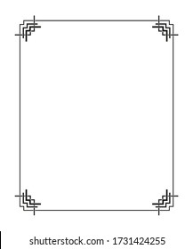Vector einfache geometrische Rahmen für Foto, Text oder Cover.