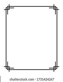 Vector einfache geometrische Rahmen für Foto, Text oder Cover.
