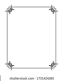 Vector simple geometric frame for photo, text or covers.