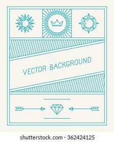 Vector simple and geometric graphic design template with copy space for your text - abstract linear background