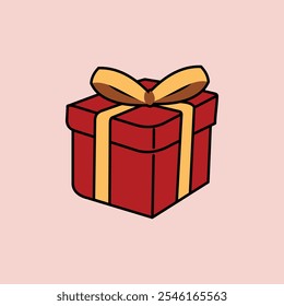 vector simple gift box suitable for poster design