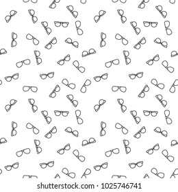 Vector simple glasses and sunglasses seamless pattern or background