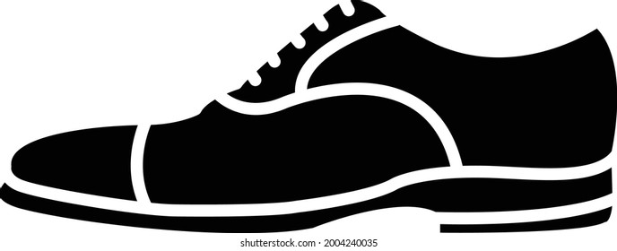 Eine Vektorgrafik von einfachen Glyph-Schuhen-Symbol