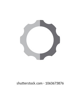 vector of simple gradient cog wheel logo