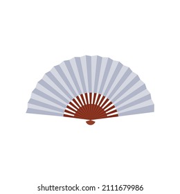 Vector simple gray paper fan