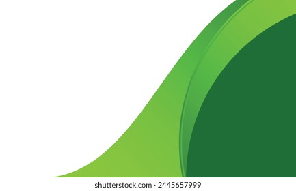 Vector simple fondo de curva verde para los negocios.