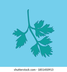 ilustración de hoja verde simple vectorial