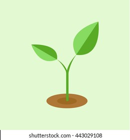 Vector of simple green plant icon