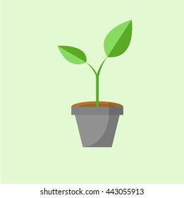 Vector of simple green plant icon
