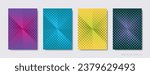 Vector simple half tone pattern brochure templates