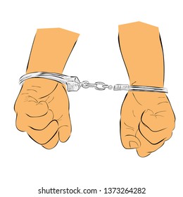 Handcuffs Drawing Images, Stock Photos & Vectors | Shutterstock