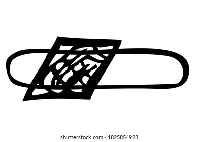 Vector Simple Hand Draw Sketch Slide bar 
