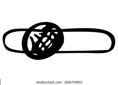 Vector Simple Hand Draw Sketch Slide bar 

