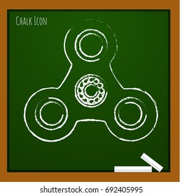 Vector simple hand spinner icon. Business illustration. Bearing