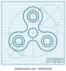 Vector simple hand spinner icon. Business illustration. Bearing