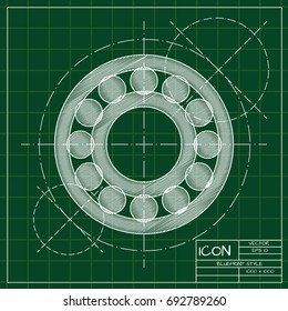Vector simple hand spinner icon. Business illustration. Bearing