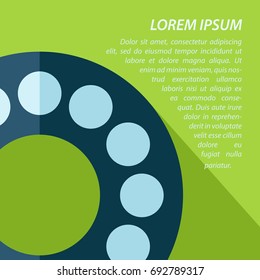 Vector simple hand spinner icon. Business illustration. Bearing