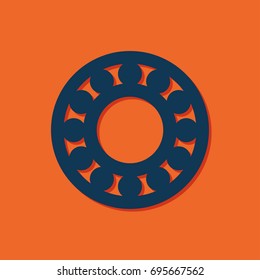 Vector simple hand spinner icon. Business illustration. Bearing