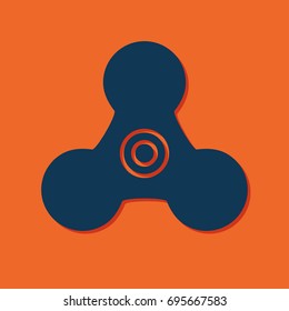 Vector simple hand spinner icon. Business illustration. Bearing