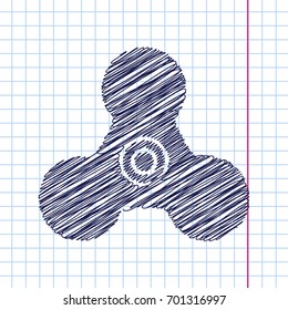 Vector simple hand spinner icon. Business illustration. Bearing