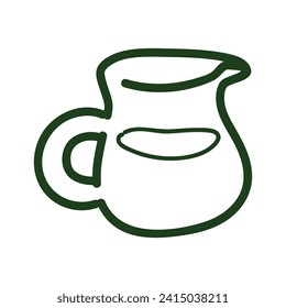 Vector simple icon of bakery on white background.