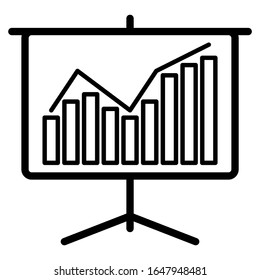 Vector simple icon of board stand. Modern concept design. Isolated vector sign symbol