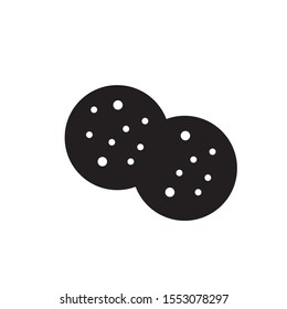 vector simple icon with chocolate shaped cookies
