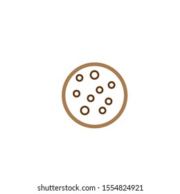 vector simple icon with chocolate shaped cookies