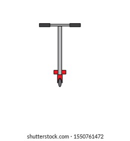 vector simple icon with electric scooter shape