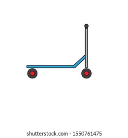 vector simple icon with electric scooter shape