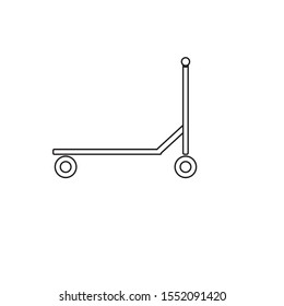 vector simple icon with electric scooter shape