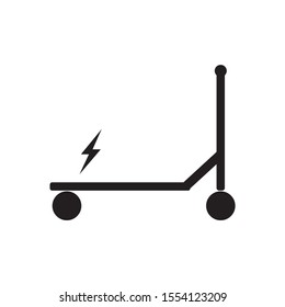 vector simple icon with electric scooter shape