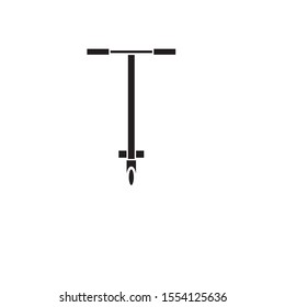 vector simple icon with electric scooter shape