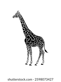 vector simple icon of a giraffe silhouette