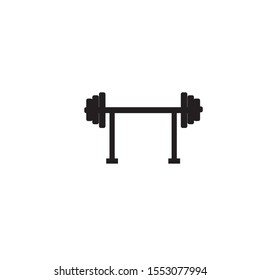 vector simple icon, gym weight bench