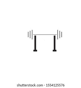 vector simple icon, gym weight bench