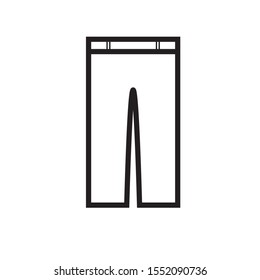 vector simple icon with jeans shape