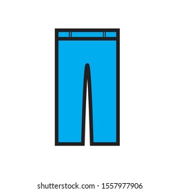 vector simple icon with jeans shape
