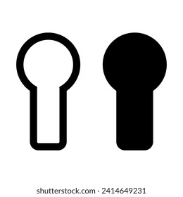 Vector simple icon of keyhole
