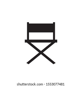 vector simple icon with movie theater director chair shape